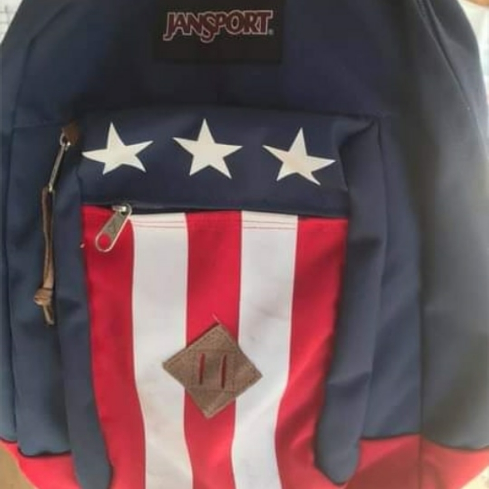 Jansport Medium sized Backpack USA Flag